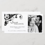 Photo Élégante Enregistrer La Date Invitation (Devant / Derrière)