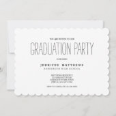Photo élégante | Invitation de la fête de graduati (Dos)