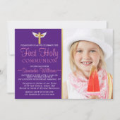 Photo Elégante moderne First Communion Invitation (Devant)