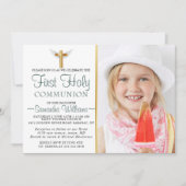 Photo Elégante moderne First Communion Invitation (Devant)