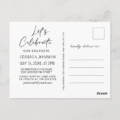 PHOTO Élégante moderne Graduation Party Invitation (Dos)