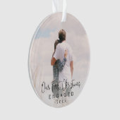 Photo Élégante Moderne Notre premier Noël Engagé (devant)