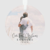 Photo Élégante Moderne Notre premier Noël Engagé (dos)