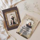 Photo Elégante Moderne Quinceanera Gold Invitation