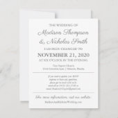 Photo élégante Modifier les cartes de dates (Dos)