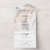 Photo Élégante Photo Tout En Un Faire-part de mari (À l'intérieur)