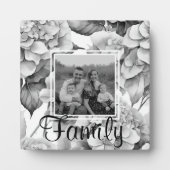 Photo Elégante plaque d'aquarelle blanche grise noire (Devant)