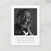 Photo Élégante, Sainte colombe, Carte de prière (Devant)