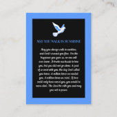 Photo Élégante, Sainte colombe, Carte de prière (Dos)