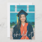 Photo Elle L'A Fait Graduation Invitation (Devant)