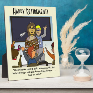 Photo Emmenez-Moi Avec La Plaque De Retraite Des Enseign