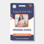 Photo Employee Logo or QR CODE Security Badge (Voorzijde)