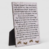 Photo Empreintes dans le sable avec la Plaque Jésus (Côté)