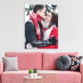 Photo en couple - Noms - Impression en toile (Insitu(Salon))