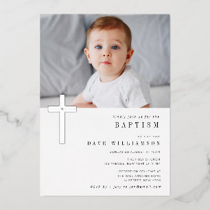 Photo en feuille d'argent moderne invitation au ba