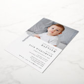 Photo en feuille d'argent moderne invitation au ba (Rotation)