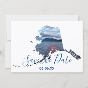 Photo en forme de l'Alaska pour carte de Save the