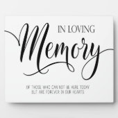 Photo En Mariage de mémoire amoureuse signe Plaque table (Devant)