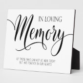 Photo En Mariage de mémoire amoureuse signe Plaque table (Côté)