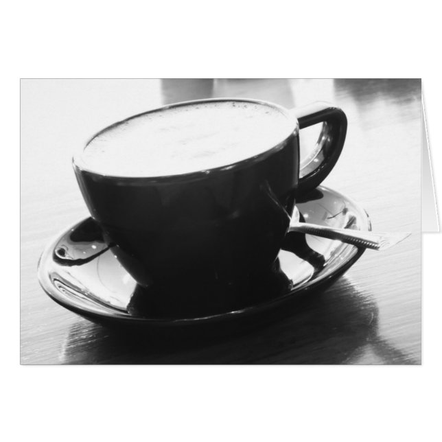 photo en noir et blanc de café (Devant Horizontal)