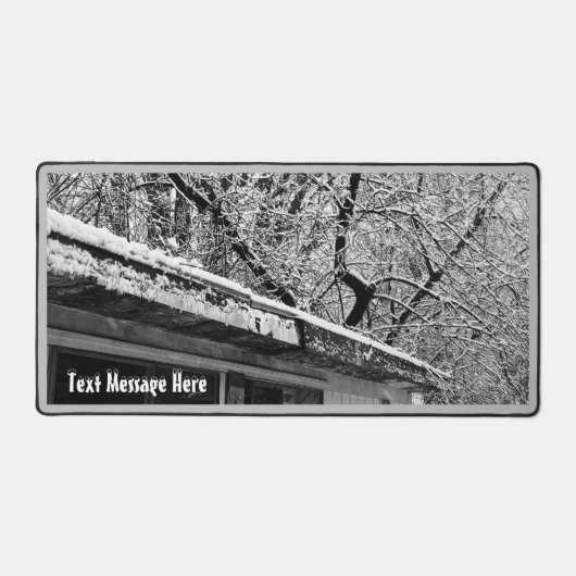 Photo en noir et blanc de la scène hivernale rusti (Recto)