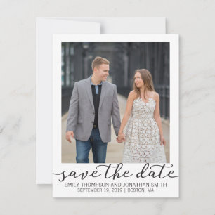 Photo Enregistrer la carte de date avec bordure bl