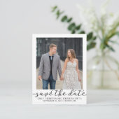 Photo Enregistrer la carte de date avec bordure bl (Debout devant)