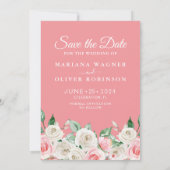 Photo Enregistrer la carte de date Pêcher Floral (Dos)