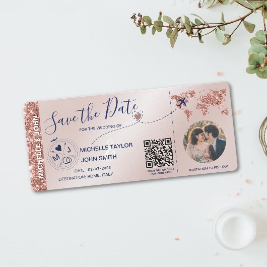 Photo Enregistrer la date Carte du Monde du Pass d