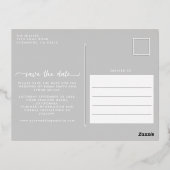 Photo Enregistrer la date Carte postale Foil - Arg (Verso)