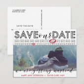 Photo Enregistrer la date Carte postale photo avec (Devant / Derrière)