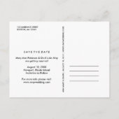 Photo Enregistrer la date Carte postale photo avec (Dos)