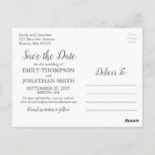 Photo Enregistrer la date Cartes postales avec gra (Dos)