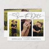Photo Enregistrer la date Faire-part Mariage (Devant / Derrière)