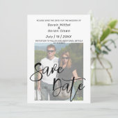 Photo Enregistrer la date Invitation (Debout devant)