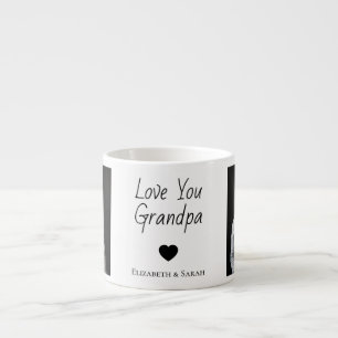 Photo Espresso Mug - Love You Grand-père avec coeu