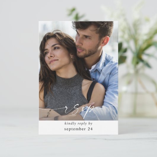 Photo et calligraphie 3 Mod Vertical w Repas RSVP (Debout devant)