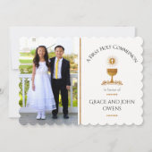 Photo et Chalis Première communion Invitation - Tw (Devant)