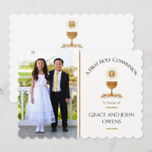 Photo et Chalis Première communion Invitation - Tw