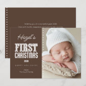 Photo et couleur personnalisées Première carte de (Devant / Derrière)