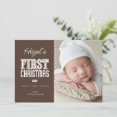 Photo et couleur personnalisées Première carte de (Debout devant)