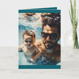 Photo et message personnalisés dans la carte pliée