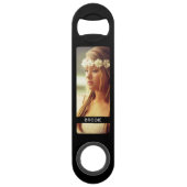 Photo et nom 2 Photo Bottle Opener (Dos)