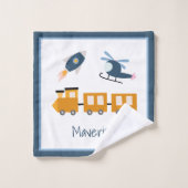 Photo et nom du Motif garçon Bleu Salle de bain (Gant de toilette)