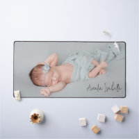 Photo et nom minimaliste du bébé