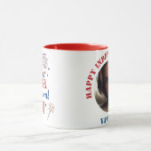 Photo Et Nom Personnalisés 4 juillet Mug (Centre)