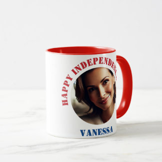 Photo Et Nom Personnalisés 4 juillet Mug