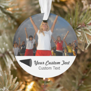 Photo et nom personnalisés Chevron Arbre de Noël