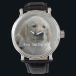 Photo et nom personnalisés Golden Retriever Dog<br><div class="desc">Personnalisez cette conservation avec la photo et le nom de votre chien ou de votre chiot (ou avec la photo/le nom d'un autre animal ou d'une autre personne). Texte : "Best Dog Ever" ou ajoutez votre propre texte - Nous aimons Daisy (nom du chien), l'anniversaire du chien ou le jour...</div>