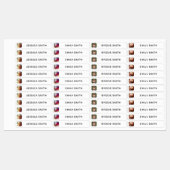 Photo et nom Sticker Étiquette Modèle (Feuille)